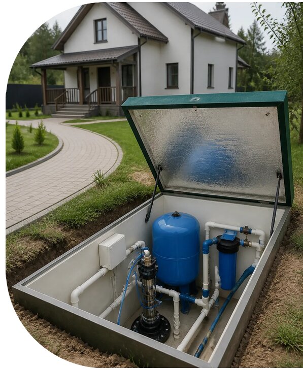 Автономное водоснабжение дома в Железногорске от 155055 р. | АПаруса-Жлр